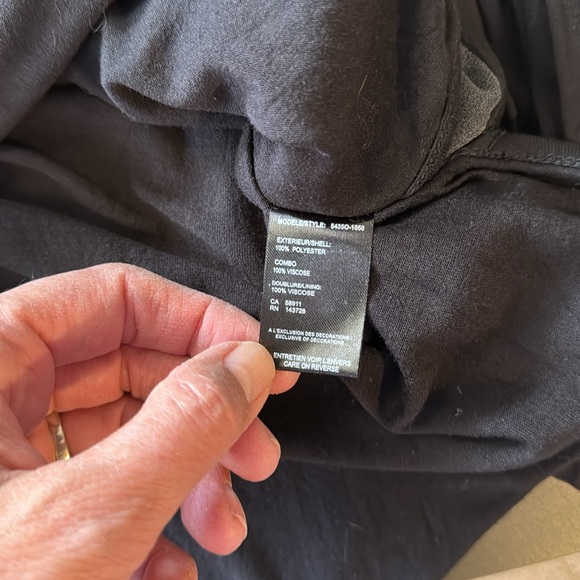 Tribal Jeans long sleeve top Sheer front overlay with black jewels Size Medium - Picture 8 of 9